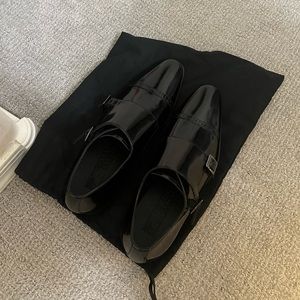Versace black monk straps